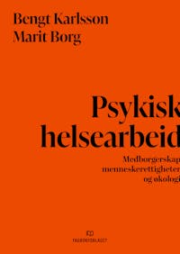 Bokomslag, rød bakgrunnsfarge med boktittel og forfatternes navn i svart tekst.