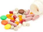 Bilde av piller i ulike farger